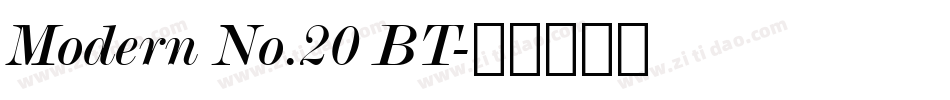 Modern No.20 BT字体转换